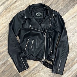 Levi’s Faux Leather Belted Moto Jacket
